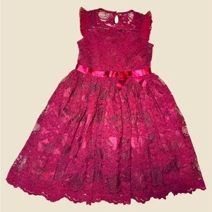 Bergundy lace dress